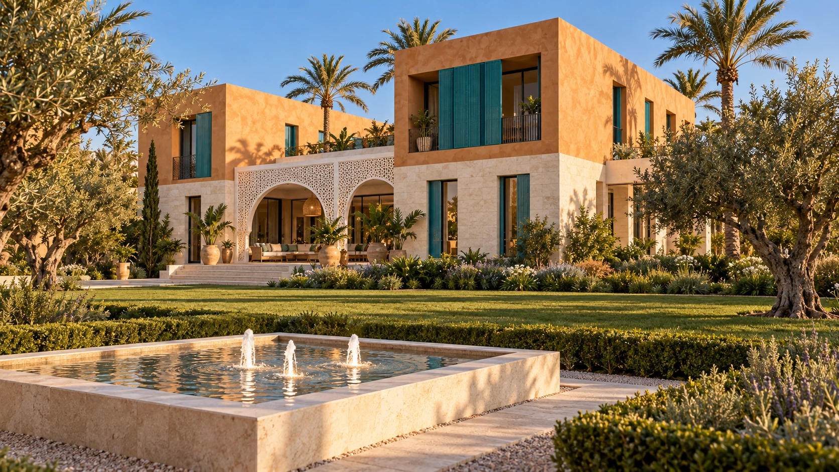 Maison des Alizés — Extérieur sur le jardin et la fontaine